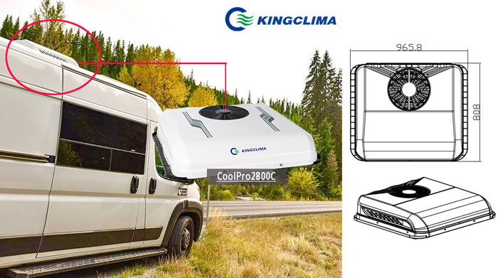 CoolPro2800C Camper Van AC for Transit Van to Australia Customer - KingClima 