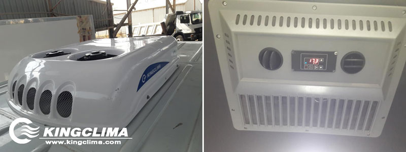 E-Clima4000 condenser and evaporator installation for the mobile vehicle
