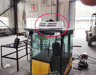E-Clima1200 electric truck cab air conditioners installation for Special vehicles