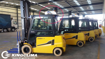 E-Clima2200 Cooling Solution for Mitsubishi Forklift Cab